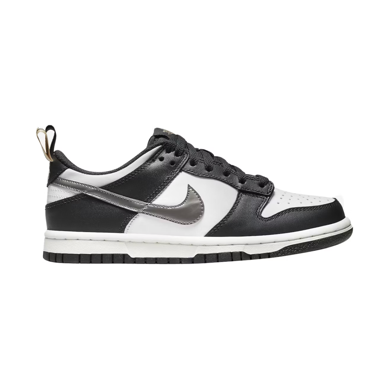 Nike Dunk Low Black White Metallic