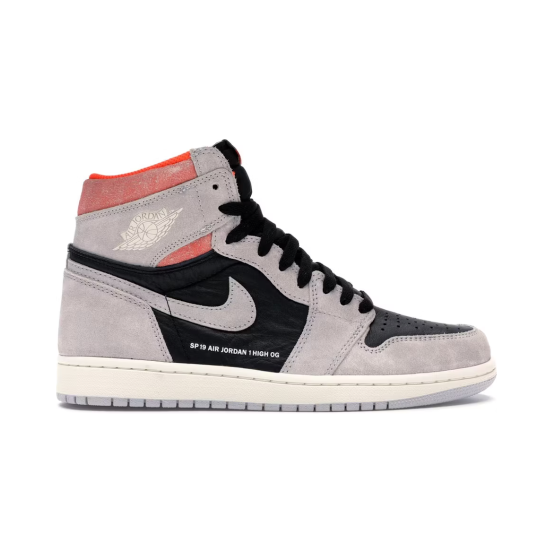 Jordan 1 Retro High Neutral Grey Hyper Crimson