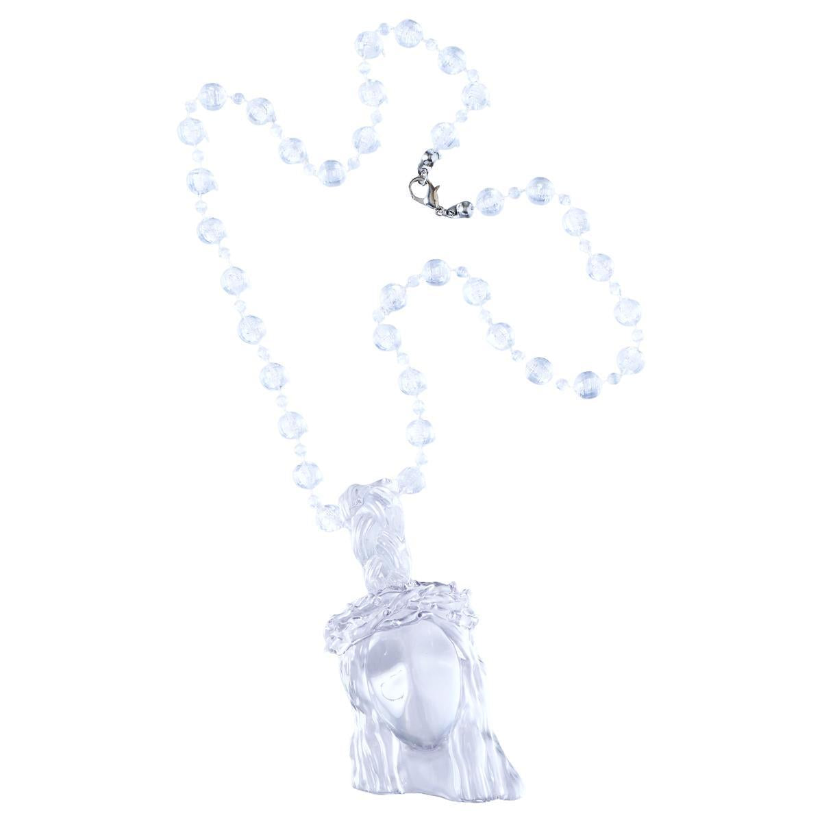 Kites Ice Clear Faceless Jesus Pendant