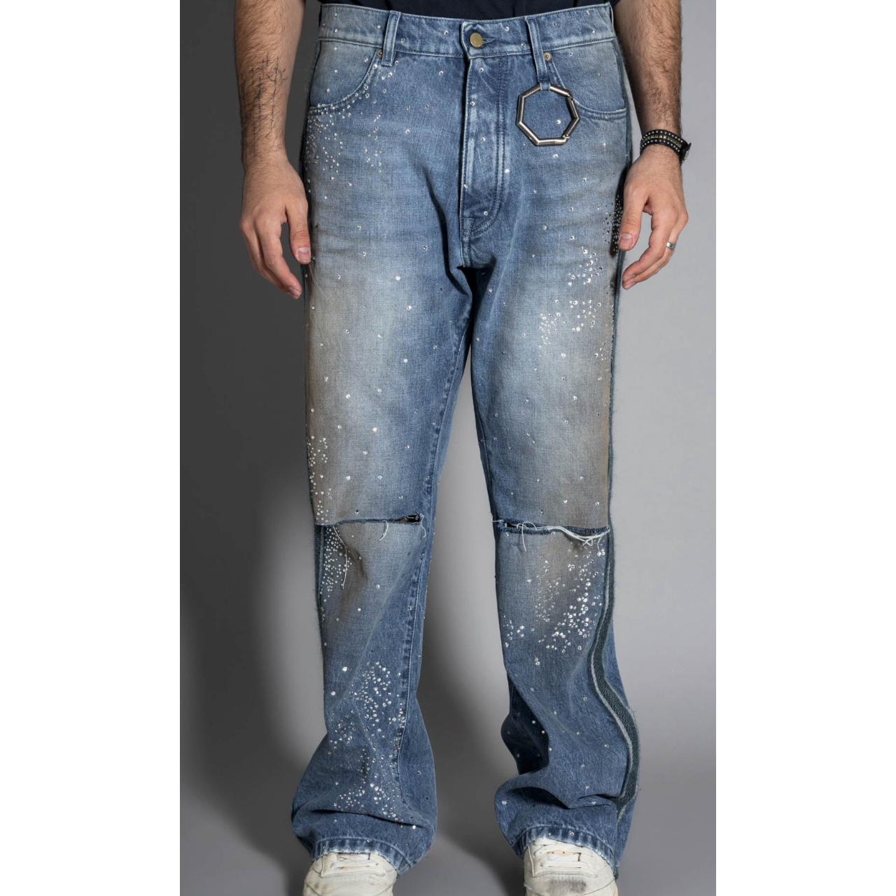 Alchemist Crystal & Mohair Studio Jeans - Light Indigo