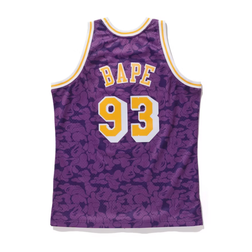BAPE x Mitchell & Ness Lakers ABC Basketball Swingman Jersey