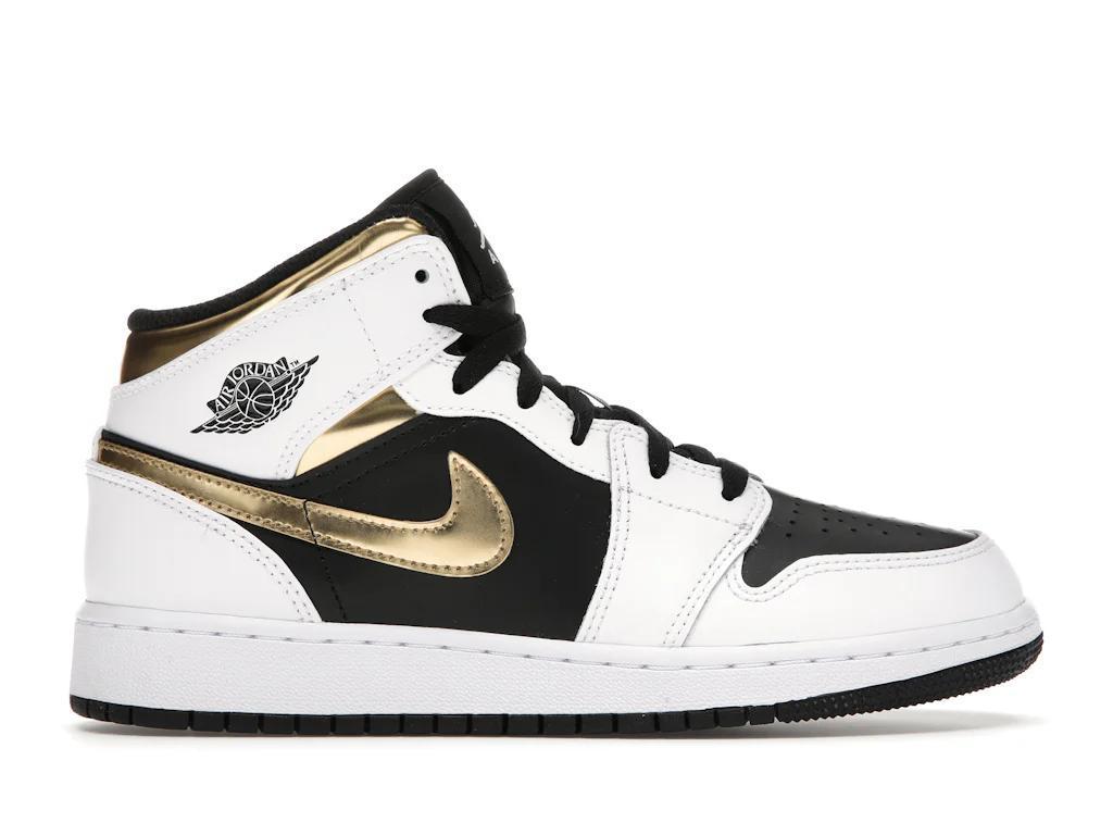 Jordan 1 Mid
White Gold Black
