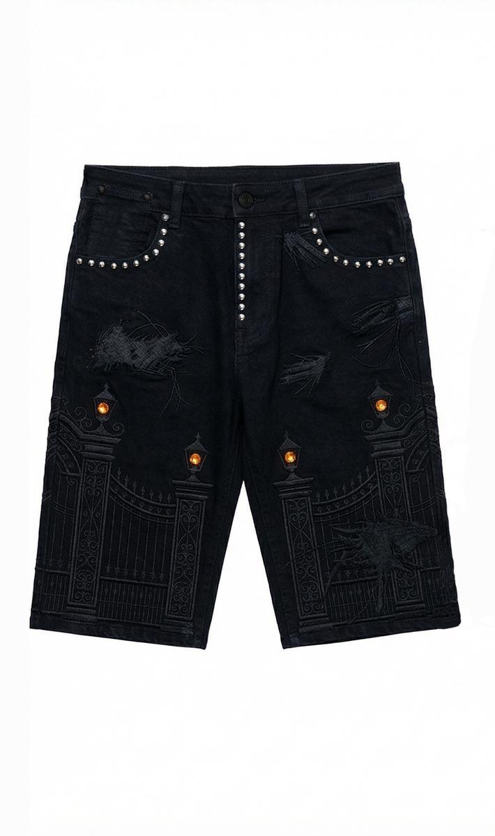 Midnight Black Lattice Short