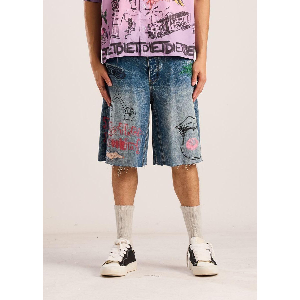 DSM Doodle Denim Shorts