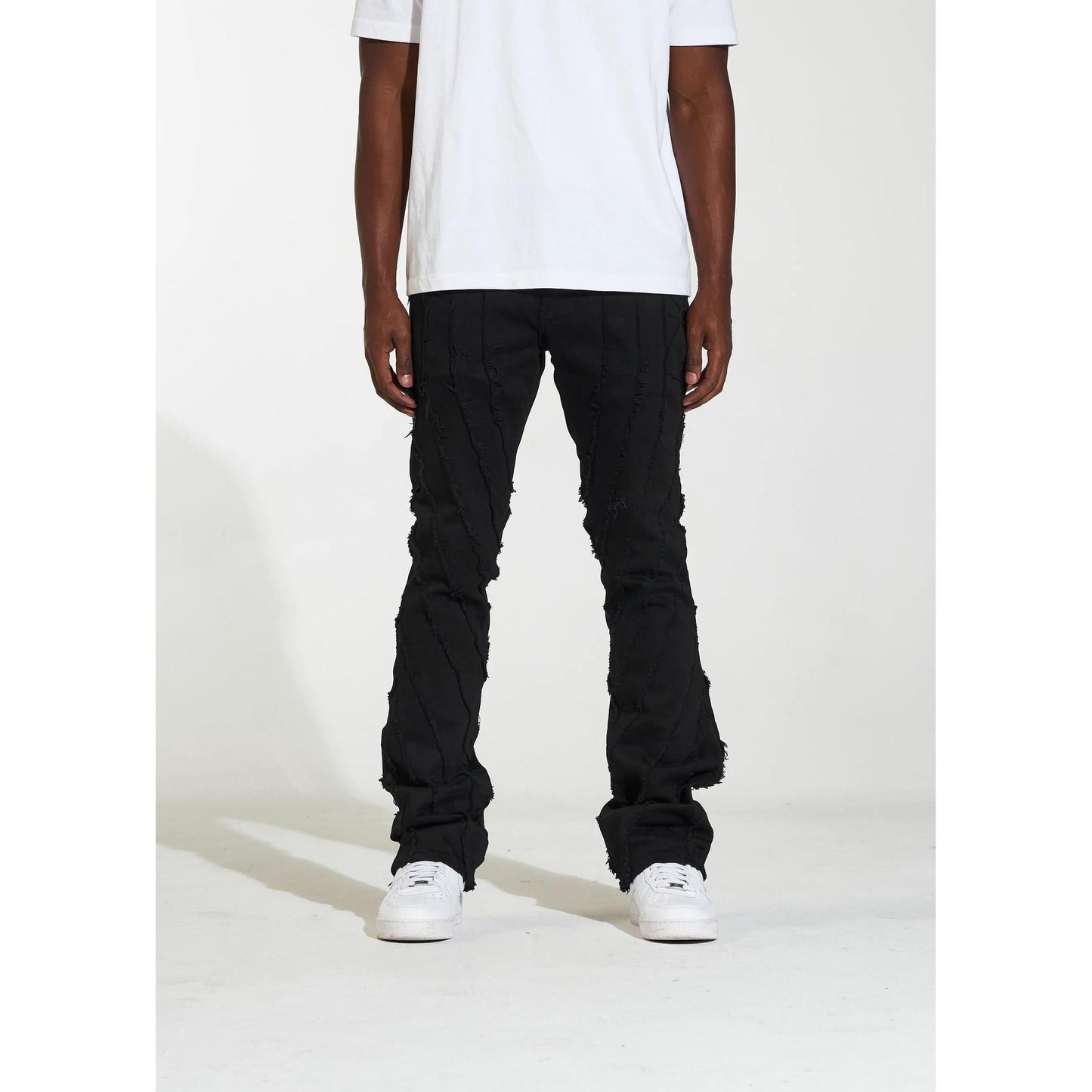 Crysp Denim Arch Flare Black
