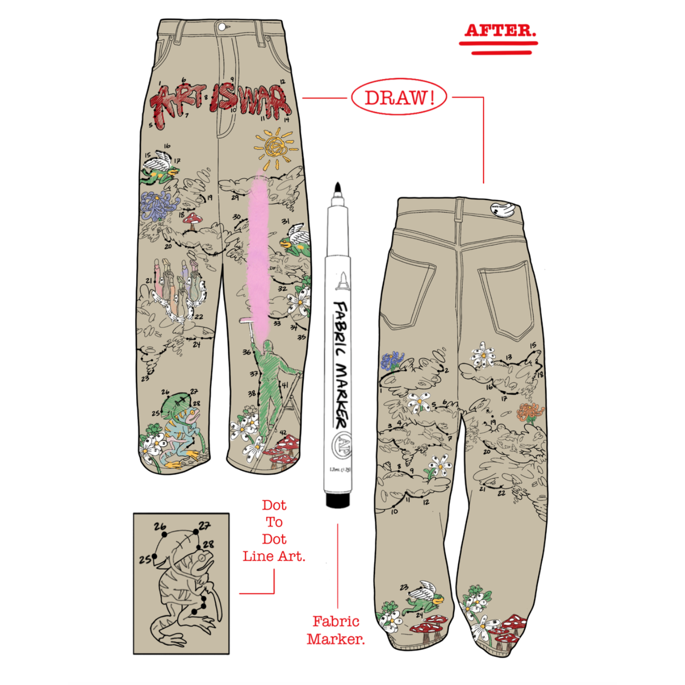 WNTD Dot to Dot Painter Pants