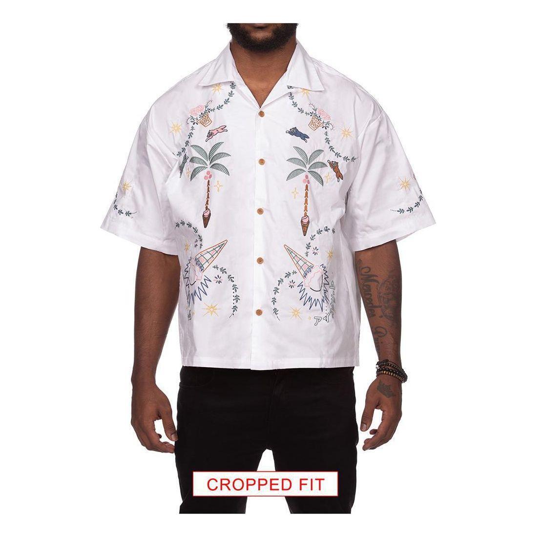 IC the palms ss woven (crop fit)