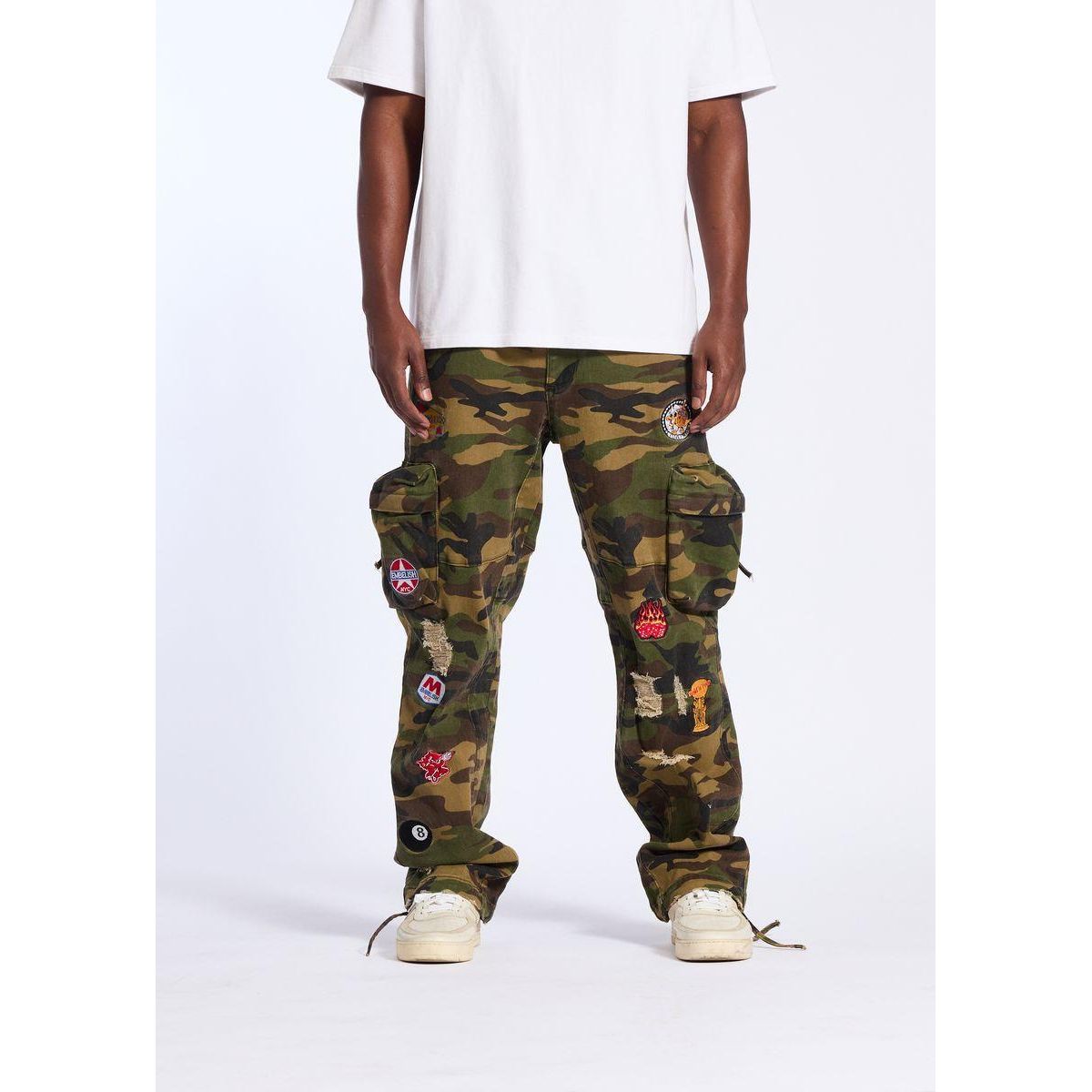 Embellish Patch Baggy Cargo