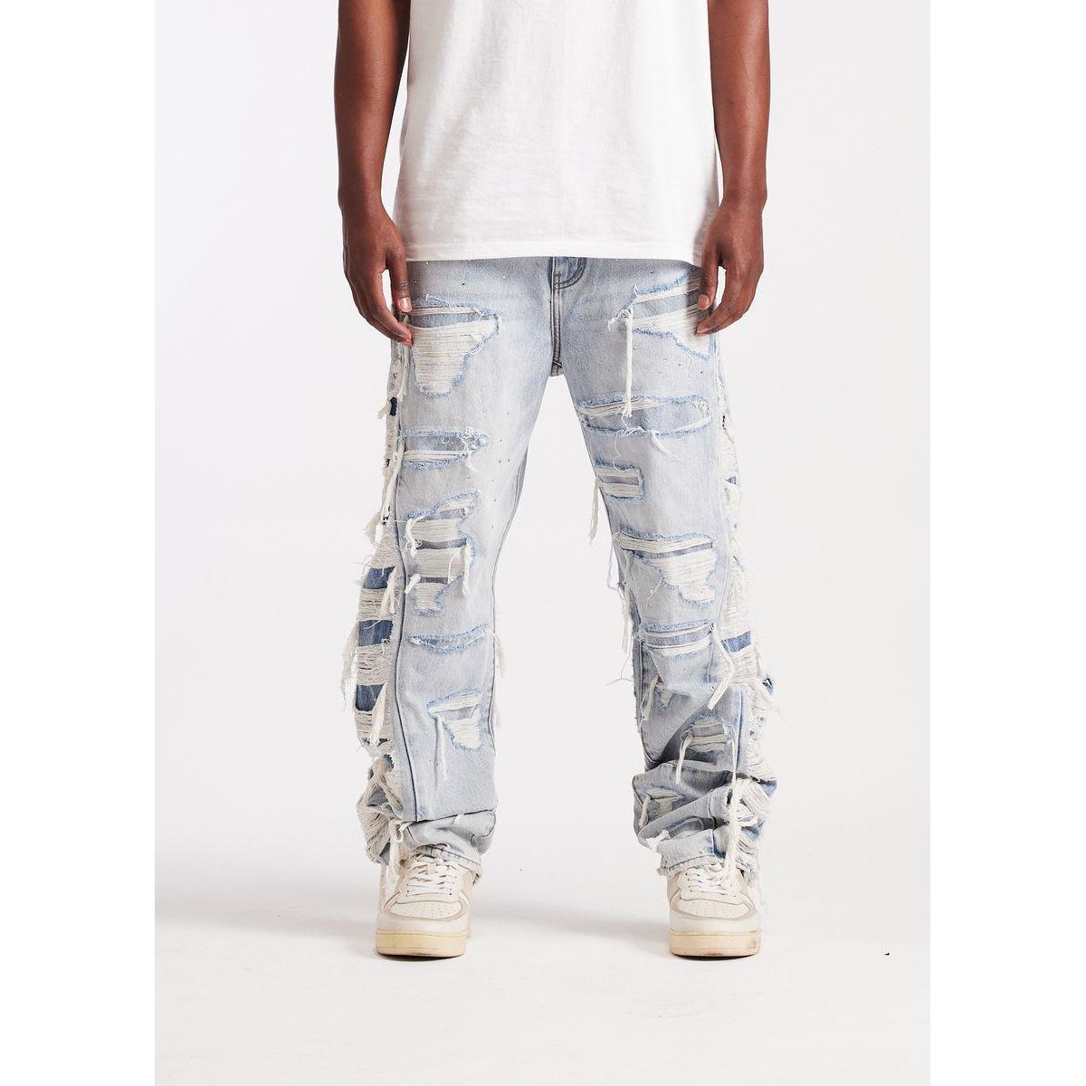 Embellish Shatter Fit Baggy Denim