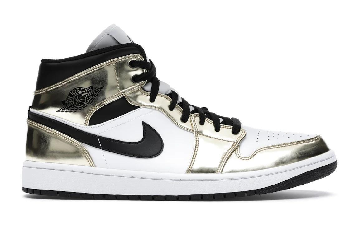 Jordan 1 Mid
Metallic Gold Black White