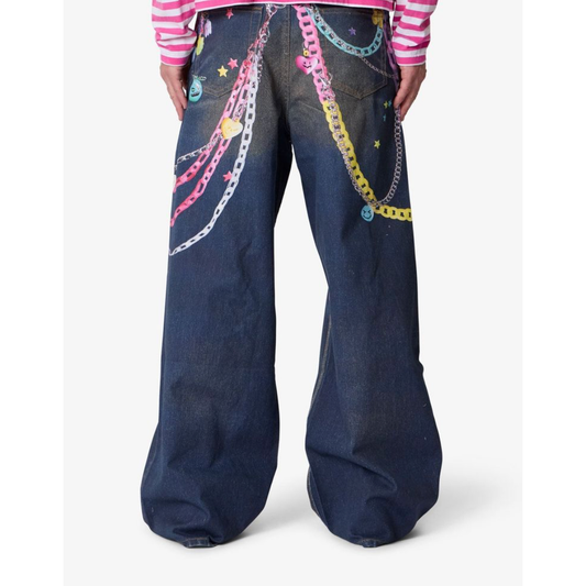 mnml Rave Chain Printed Denim