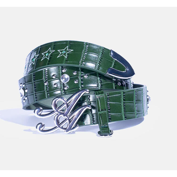 AA2 Caiman Green Croc Belt