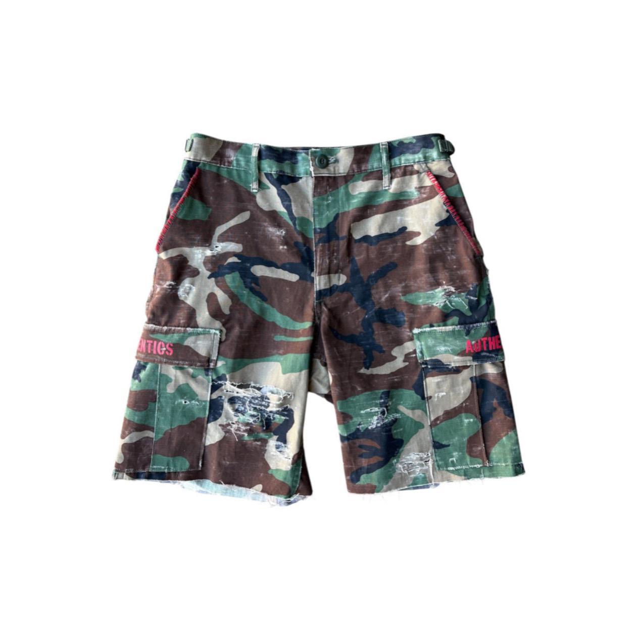 Authentics Distressed Camo Jorts