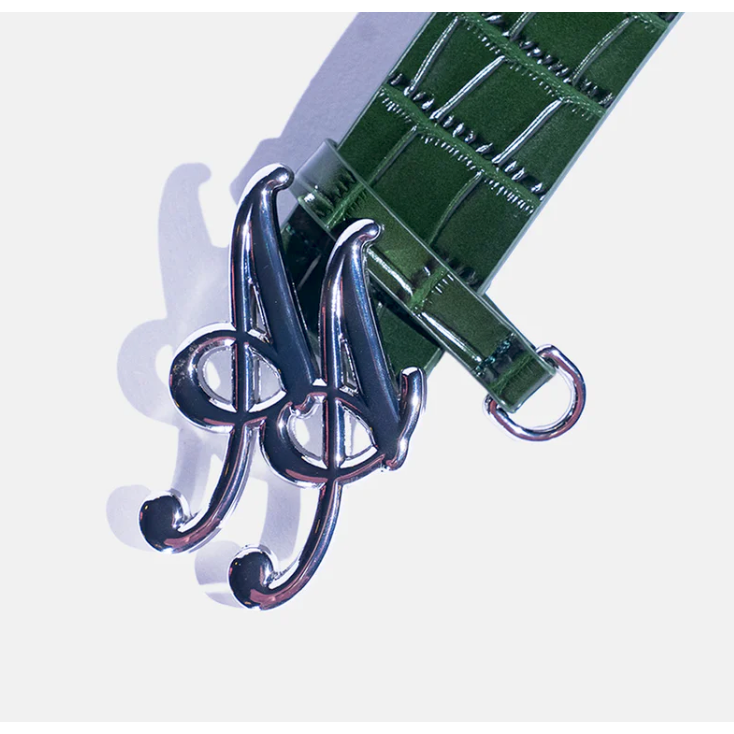 AA2 Caiman Green Croc Belt