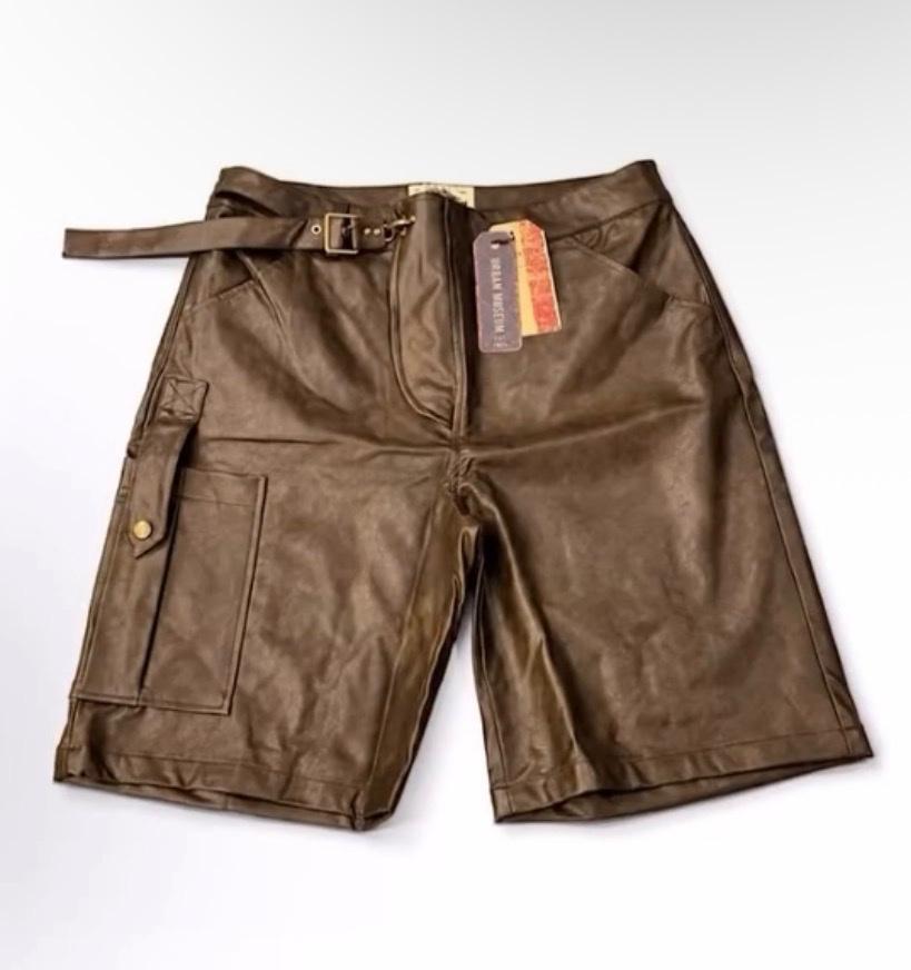 Urban Museum Belted Leather Cargo Short