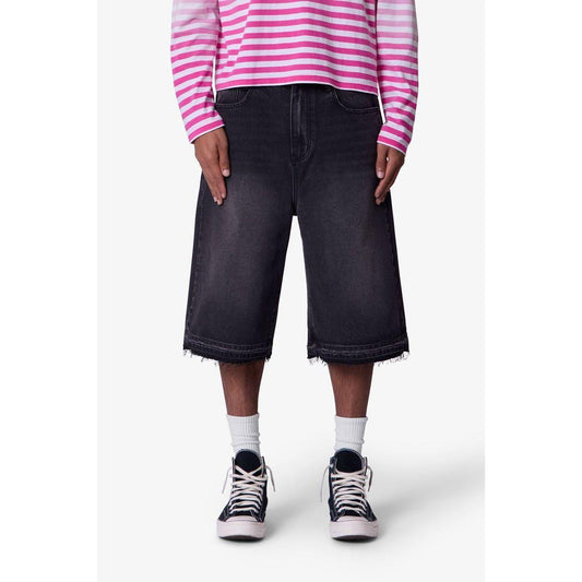 MNML Ultra Baggy Raw Hem Denim Shorts