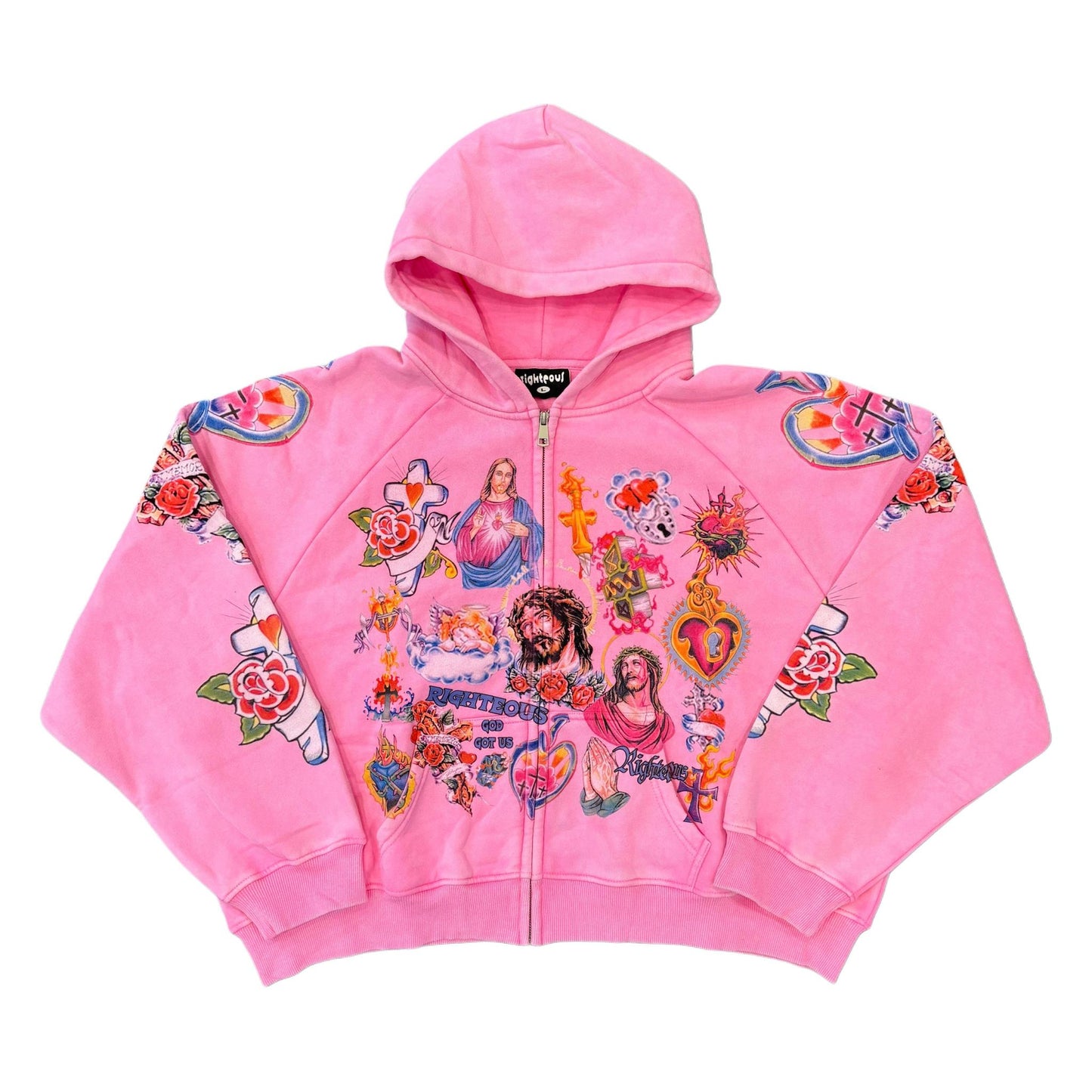 Righteous Risen King Pink Zip-Up