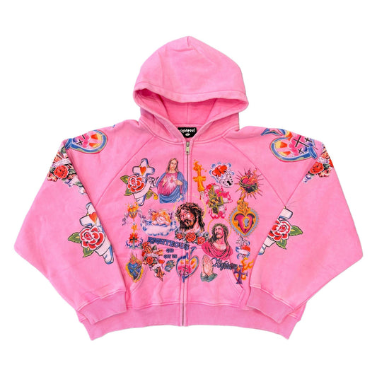 Righteous Risen King Pink Zip-Up