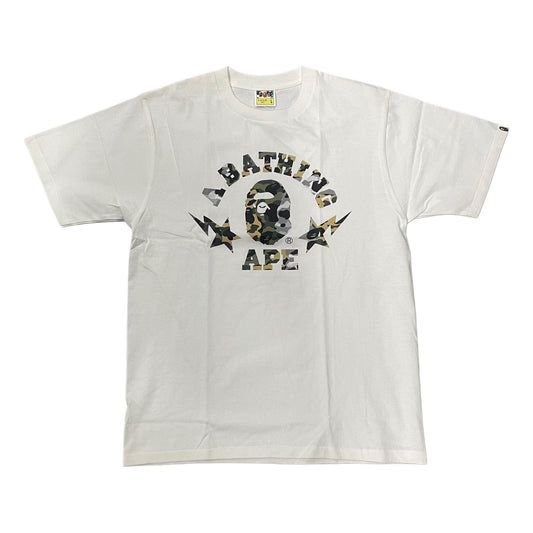 BAPE 1st Camo Crazy Sta College Tee
