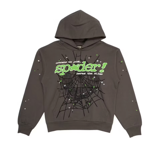 Sp5der Punk V2 Hoodie Slate Grey