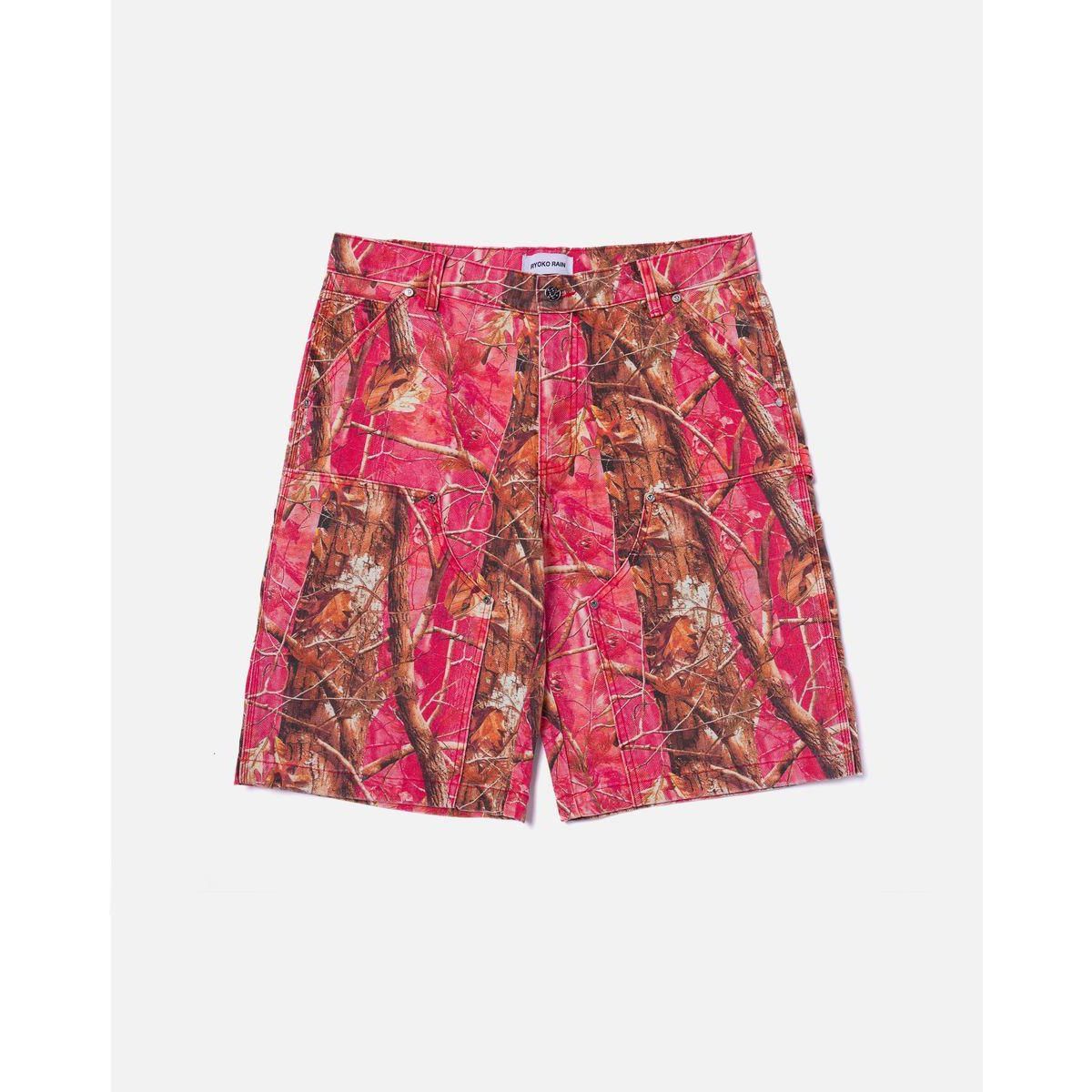Ryoko Rain Tree Camo Double Knee Oversized Shorts