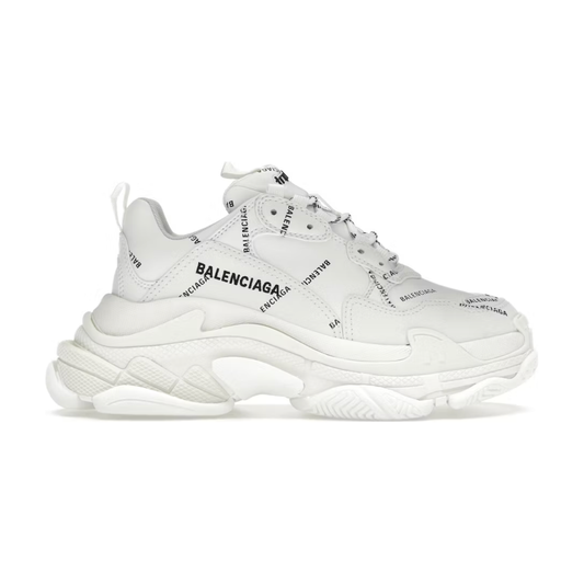 Balenciaga Triple S Allover Logo White (Women's)