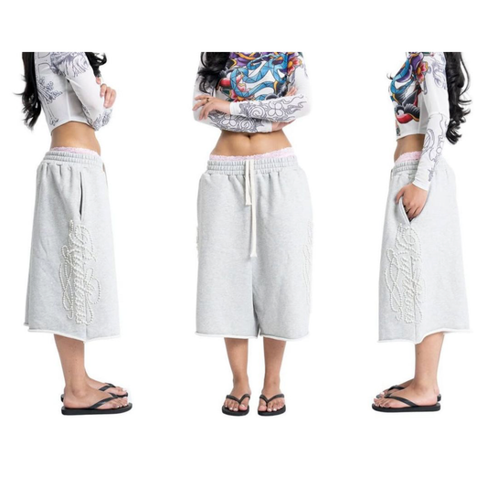W.A.R. Script Pearl Sweatshorts