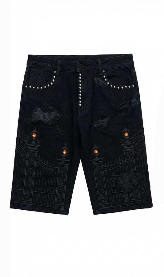 Midnight Black Lattice Short