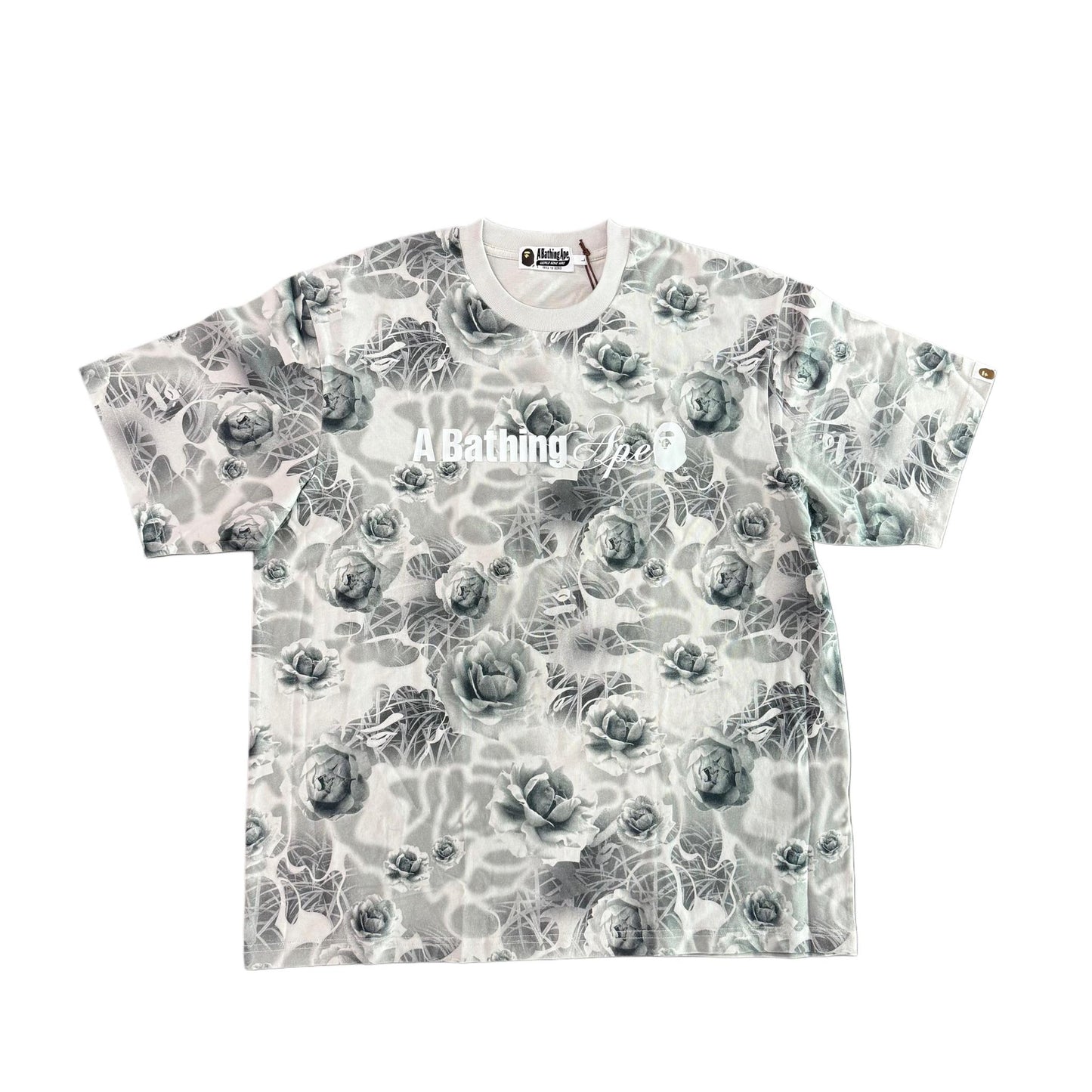 Bape Floral Solid Camo Logo Relaxed Fit Tee