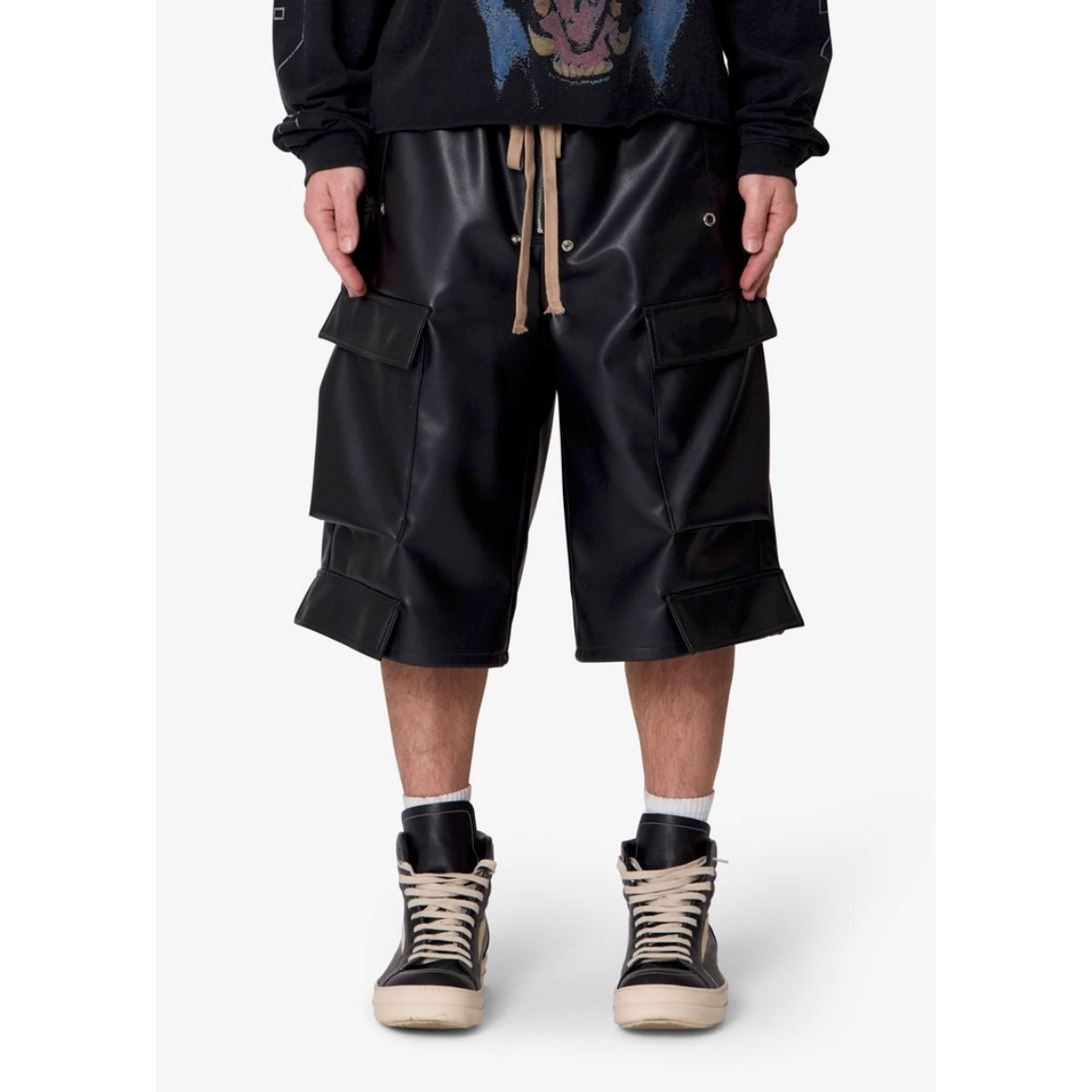 mnml Leather Rave Cargo Short