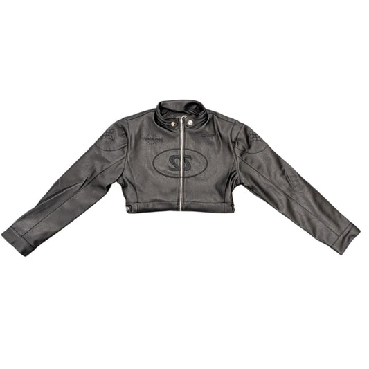 O2MC Leather Jacket Black