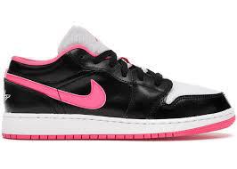 Jordan 1 Low Black White Hyper Pink (GS)