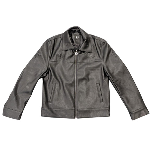 O2MC Leather Jacket Black
