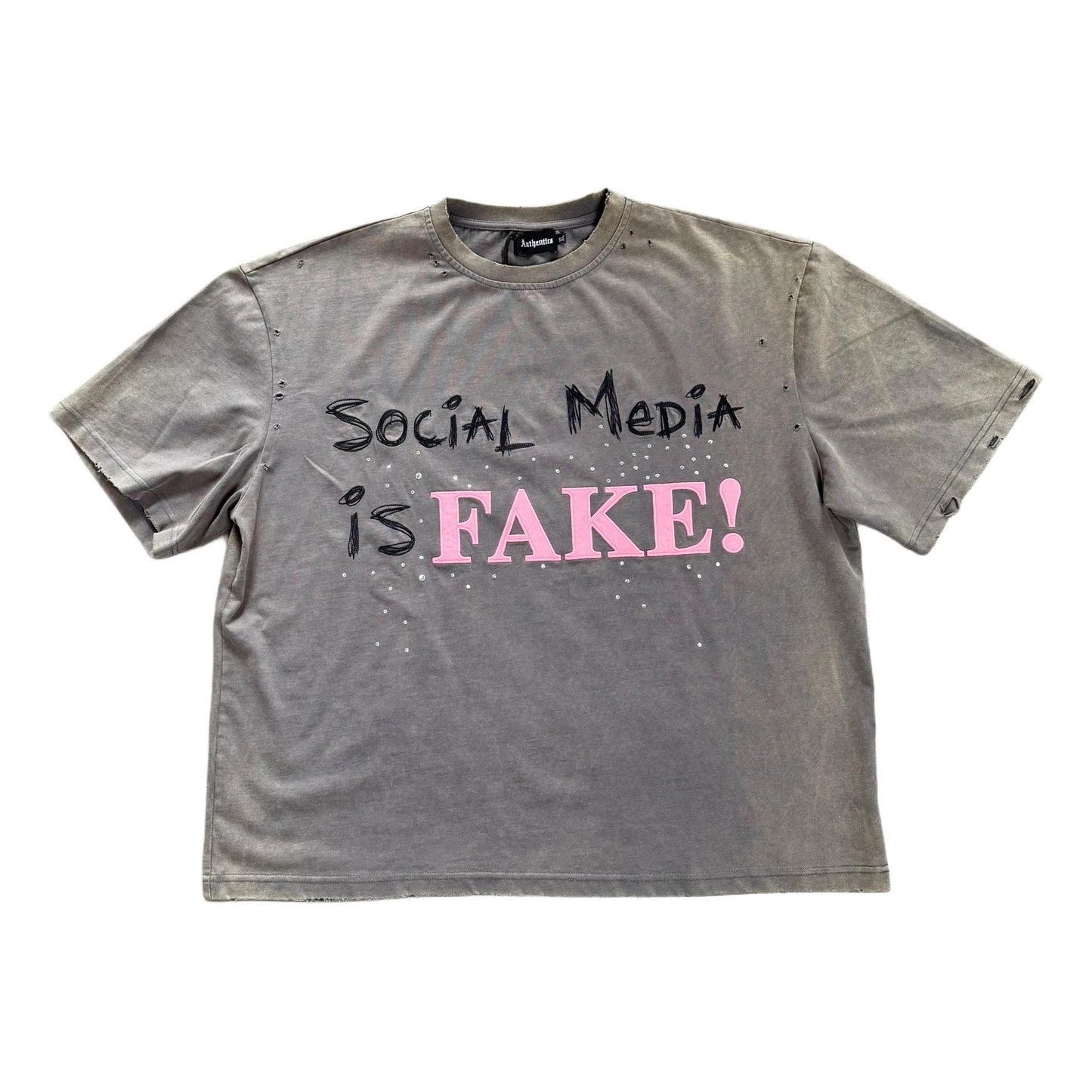 Authentics Social Media Is Fake Tee