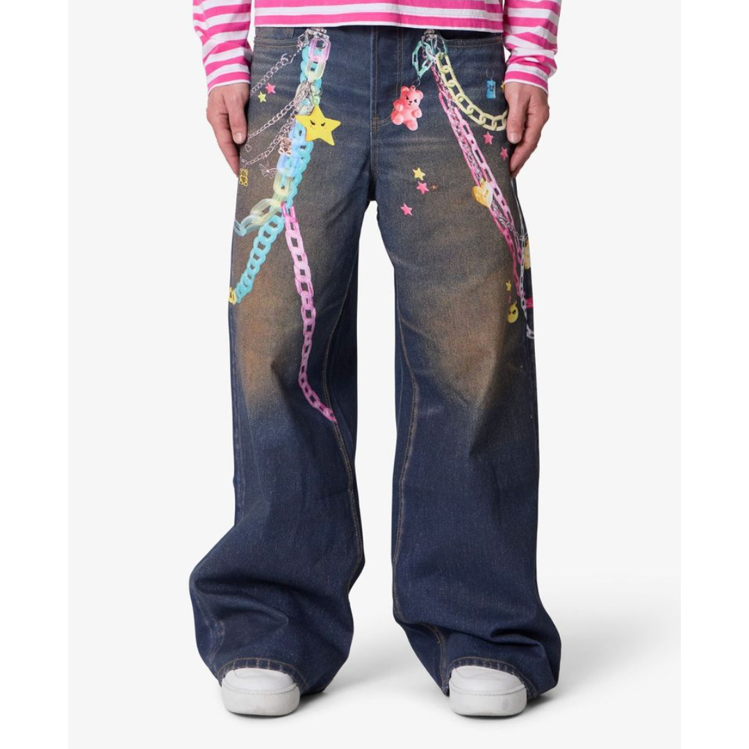 mnml Rave Chain Printed Denim