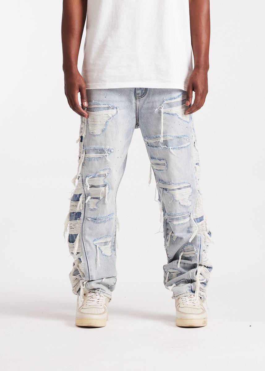 Embellish Shatter Fit Baggy Denim