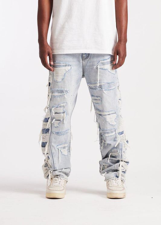 Embellish Shatter Fit Baggy Denim