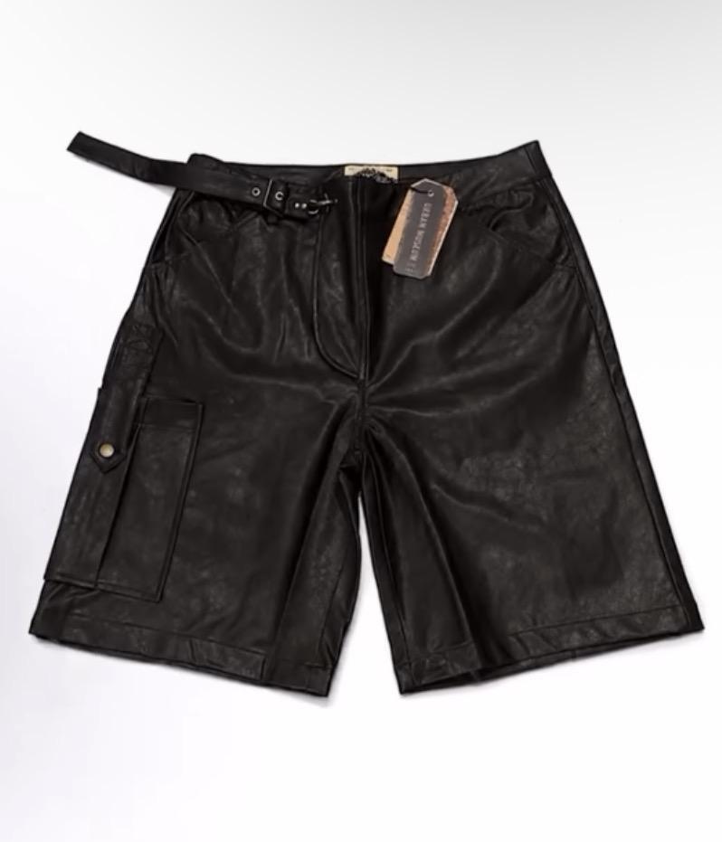 Urban Museum Belted Leather Cargo Short