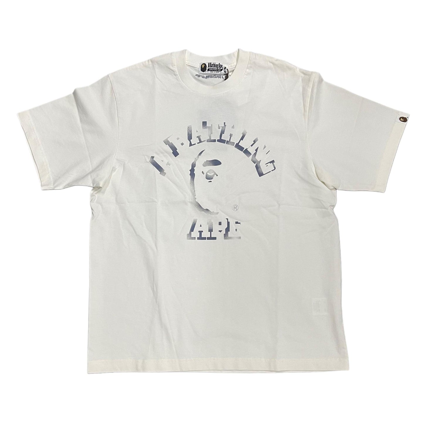 BAPE Garment Dye Spray Print College Tee