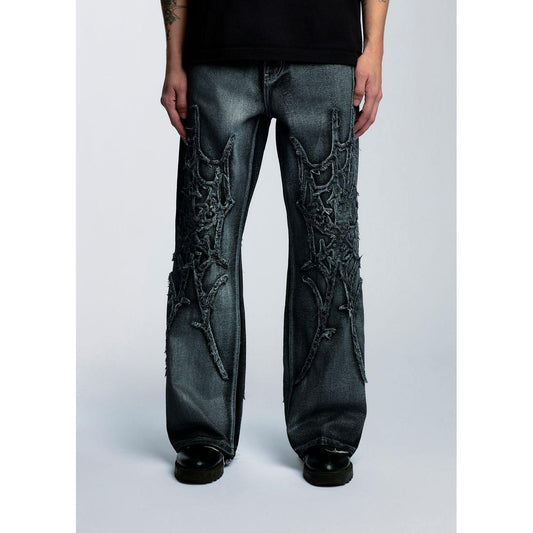 Revenge SPIDER WEB DENIM PANT